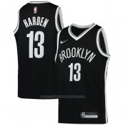 Maillot Enfant Brooklyn Nets James Harden #13 Icon Noir