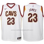 Maillot Enfant Cleveland Cavaliers LeBron James #23 2017-18 Blanc