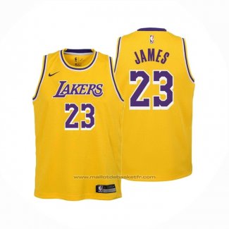 Maillot Enfant Los Angeles Lakers LeBron James #23 Icon 2022-23 Jaune