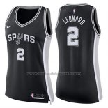 Maillot Femme San Antonio Spurs Kawhi Leonard #2 Icon 2017-18 Noir