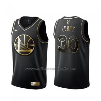 Maillot Golden Edition Golden State Warriors Stephen Curry #30 Noir