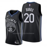 Maillot Golden State Warriors Alec Burks #20 Ville 2019-20 Noir