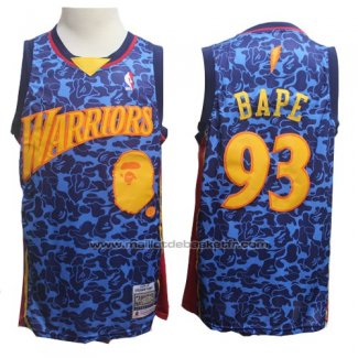 Maillot Golden State Warriors Bape #93 Hardwood Classics Bleu