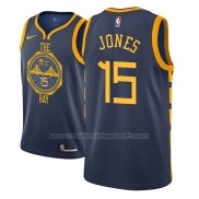 Maillot Golden State Warriors Damian Jones #15 Ville 2018-19 Bleu