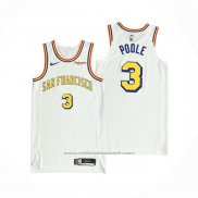 Maillot Golden State Warriors Jordan Poole #3 Classic Authentique Blanc