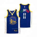 Maillot Golden State Warriors Klay Thompson #11 Icon Royal Special Mexico Edition Bleu