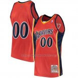 Maillot Golden State Warriors Personnalise Hardwood Classics 2009-10 Orange