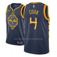 Maillot Golden State Warriors Quinn Cook #4 Ville 2018-19 Bleu