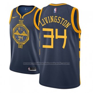 Maillot Golden State Warriors Shaun Livingston #34 Ville 2018-19 Bleu