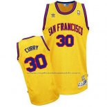 Maillot Golden State Warriors Stephen Curry #30 Retro Jaune2