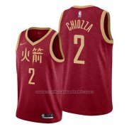 Maillot Houston Rockets Chris Chiozza #2 Ville Rouge