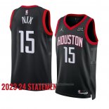 Maillot Houston Rockets Daishen Nix #15 Statement 2023-24 Noir