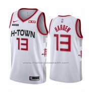 Maillot Houston Rockets James Harden #13 Ville 2019-20 Blanc