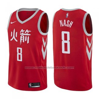 Maillot Houston Rockets Le'bryan Nash #8 Ville 2017-18 Rouge