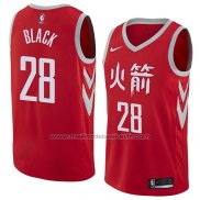 Maillot Houston Rockets Tarik Black #28 Ville 2018 Rouge