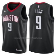 Maillot Houston Rockets Zhou Qi #9 Statement 2017-18 Noir