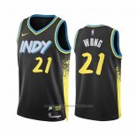 Maillot Indiana Pacers Isaiah Wong #21 Ville 2023-24 Noir