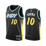 Maillot Indiana Pacers Kendall Brown #10 Ville 2023-24 Noir