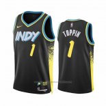 Maillot Indiana Pacers Obi Toppin #1 Ville 2023-24 Noir