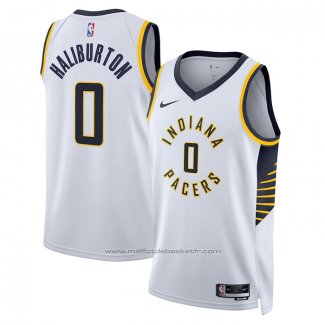 Maillot Indiana Pacers Tyrese Haliburton #0 Icon 2022-23 Blanc