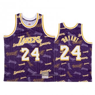 Maillot Los Angeles Lakers Kobe Bryant #24 Hardwood Classics Tear Up Pack Volet