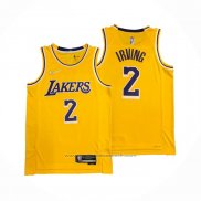 Maillot Los Angeles Lakers Kyrie Irving #2 75th Anniversary 2021-22 Jaune