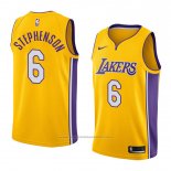 Maillot Los Angeles Lakers Lance Stephenson #6 Icon 2017-18 Or