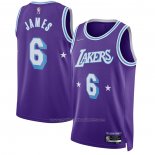 Maillot Los Angeles Lakers LeBron James #6 Ville Edition 2021-22 Volet