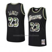 Maillot Los Angeles Lakers Lebron James Camouflage Noir
