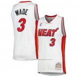 Maillot Miami Heat Dwyane Wade #3 Mitchell & Ness 2005-06 Blanc