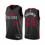 Maillot Miami Heat Haywood Highsmith #24 Ville 2023-24 Noir