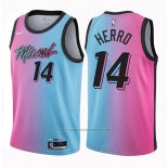 Maillot Miami Heat Tyler Herro #14 Ville 2020-21 Bleu Rosa