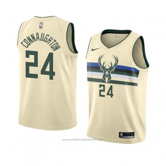 Maillot Milwaukee Bucks Pat Connaughton #24 Ville 2018 Crema