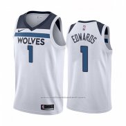 Maillot Minnesota Timberwolves Anthony Edwards #1 Association Blanc