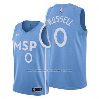 Maillot Minnesota Timberwolves D'angelo Russell #0 Ville 2019-20 Bleu