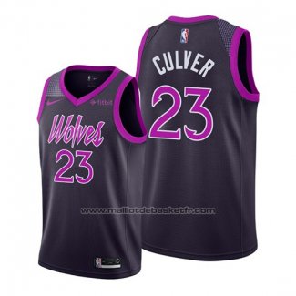 Maillot Minnesota Timberwolves Jarrett Culver #23 Ville 2019-20 Volet