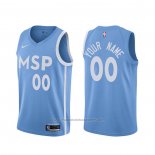 Maillot Minnesota Timberwolves Personnalise Ville 2019-20 Bleu