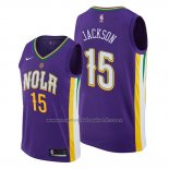 Maillot New Orleans Pelicans Frank Jackson #15 Ville Volet