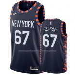 Maillot New York Knicks Knicks Taj Gibson #67 Ville 2019 Bleu