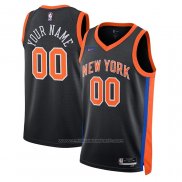 Maillot New York Knicks Personnalise Ville 2022-23 Noir