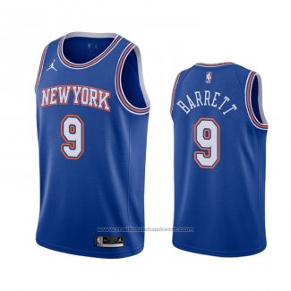 Maillot New York Knicks R.j. Barrett #9 Statement 2020-21 Bleu