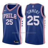 Maillot Philadelphia 76ers Ben Simmons #25 2017-18 Bleu