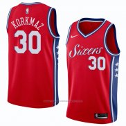 Maillot Philadelphia 76ers Furkan Korkmaz #30 Statement 2018 Rouge