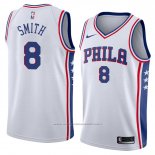 Maillot Philadelphia 76ers Zhaire Smith #8 Association 2018 Blanc