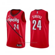 Maillot Portland Trail Blazers Anfernee Simons #24 Earned Rouge