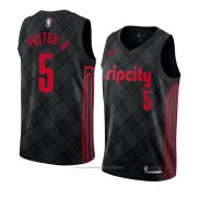 Maillot Portland Trail Blazers Gary Payton II #5 Ville 2018 Noir