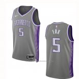 Maillot Sacramento Kings De'aaron Fox #5 Ville 2022-23 Gris