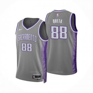 Maillot Sacramento Kings Neemias Queta #88 Ville 2022-23 Gris