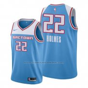 Maillot Sacramento Kings Richaun Holmes #22 Ville Bleu