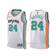 Maillot San Antonio Spurs Devin Vassell #24 Ville 2021-22 Blanc